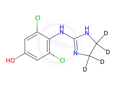 Chemical structure of 4-Hydroxy Clonidine-d4