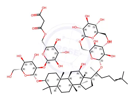 Chemical structure of Malonylginsenoside Rb1
