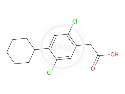 Chemical structure of 2,5-Dichloro-4-cyclohexylphenylacetic acid