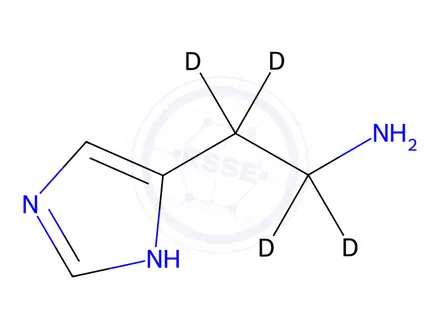 Chemical structure of Histamine-α.α.β.β Dihydrochloride-[D4]