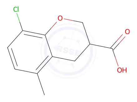 Chemical structure of 8-Chloro-5-methylchromane-3-carboxylic acid