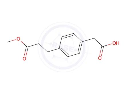 Chemical structure of Benzenepropanoic acid, 4-(carboxymethyl)-,-alpha--methyl ester (9CI)