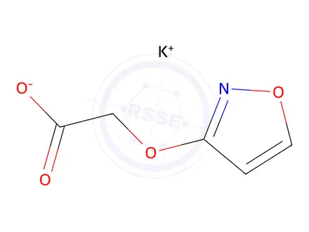 Chemical structure of potassium 2-(1,2-oxazol-3-yloxy)acetate