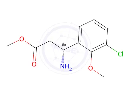 Chemical structure of Methyl (R)-3-amino-3-(3-chloro-2-methoxyphenyl)propanoate