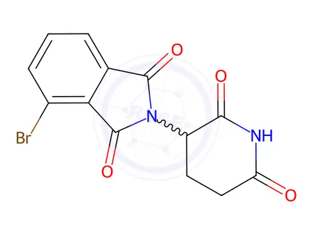 Chemical structure of 4-Bromo-2-(2,6-dioxopiperidin-3-yl)isoindoline-1,3-dione