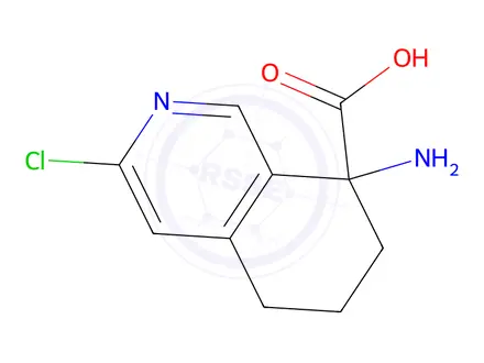 Chemical structure of 8-Amino-3-chloro-5,6,7,8-tetrahydroisoquinoline-8-carboxylic acid