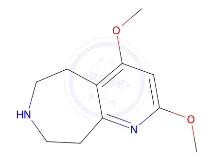 Chemical structure of 5H-Pyrido[2,3-d]azepine, 6,7,8,9-tetrahydro-2,4-dimethoxy-