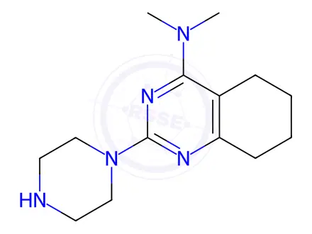 Chemical structure of N,N-Dimethyl-2-(piperazin-1-yl)-5,6,7,8-tetrahydroquinazolin-4-amine