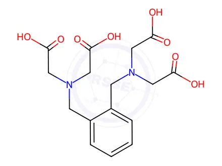 Chemical structure of Glycine, N,N'-[1,2-phenylenebis(methylene)]bis[N-(carboxymethyl)-