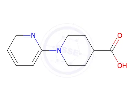 Chemical structure of 1-(Pyridin-2-yl)piperidine-4-carboxylic acid