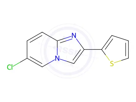 Chemical structure of 6-CHLORO-2-THIOPHEN-2-YL-IMIDAZO[1,2-A]PYRIDINE