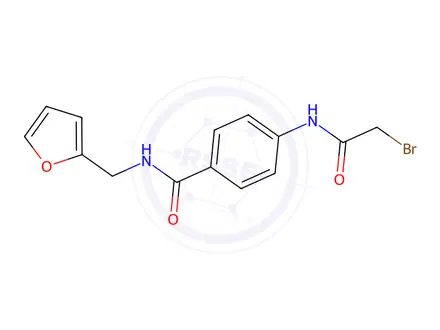 Chemical structure of 4-[(2-Bromoacetyl)amino]-N-(2-furylmethyl)-benzamide