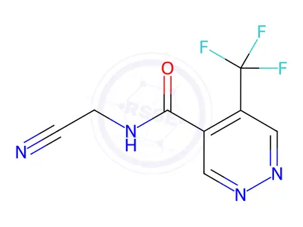 Chemical structure of N-(Cyanomethyl)-5-(trifluoromethyl)pyridazine-4-carboxamide