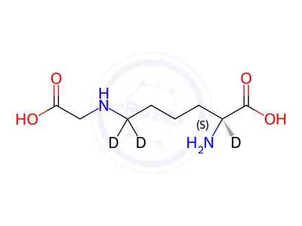 Chemical structure of N-epsilon-(Carboxymethyl)-L-lysine-2,6,6-d3