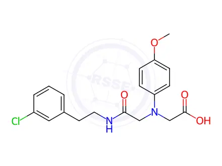 Chemical structure of [(2-{[2-(3-Chlorophenyl)ethyl]amino}-2-oxoethyl)-(4-methoxyphenyl)amino]acetic acid