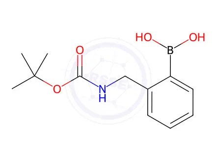 Chemical structure of [2-[[(2-Methylpropan-2-yl)oxycarbonylamino]methyl]phenyl]boronic acid