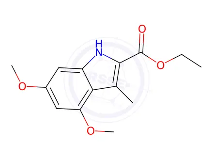 Chemical structure of Ethyl 4,6-dimethoxy-3-methyl-1H-indole-2-carboxylate