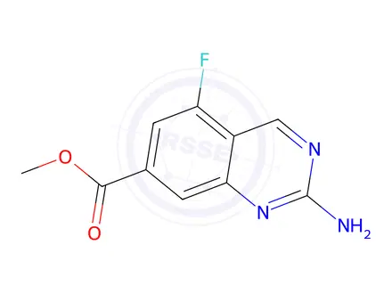 Chemical structure of Methyl 2-amino-5-fluoroquinazoline-7-carboxylate