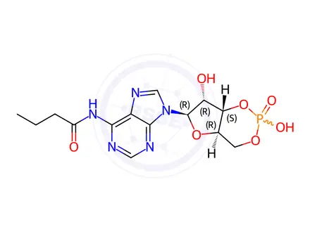 Chemical structure of monobutyryl cyclic AMP