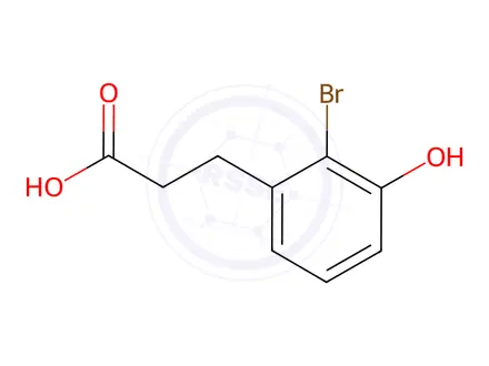 Chemical structure of 3-(2-Bromo-3-hydroxy-phenyl)-propionic acid