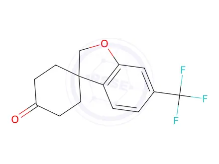 Chemical structure of 6-(Trifluoromethyl)-2H-spiro[benzofuran-3,1'-cyclohexan]-4'-one