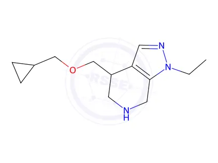 Chemical structure of 4-((Cyclopropylmethoxy)methyl)-1-ethyl-4,5,6,7-tetrahydro-1H-pyrazolo[3,4-c]pyridine