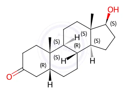 Chemical structure of 5β-Androstane-17β-ol-3-one
