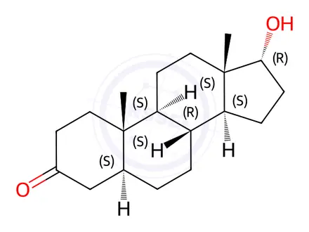 Chemical structure of Dihydrotestosterone Impurity N71