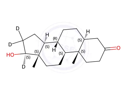 Chemical structure of Dihydrotestosterone-D3