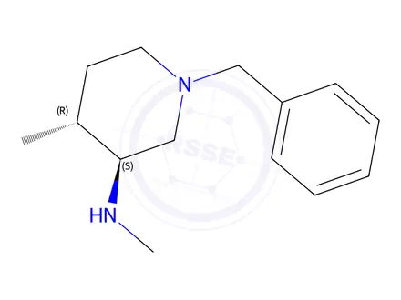 Chemical structure of (3S,4R)-1-benzyl-N,4-dimethylpiperidin-3-amine