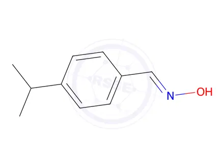 Chemical structure of N-{[4-(propan-2-yl)phenyl]methylidene}hydroxylamine