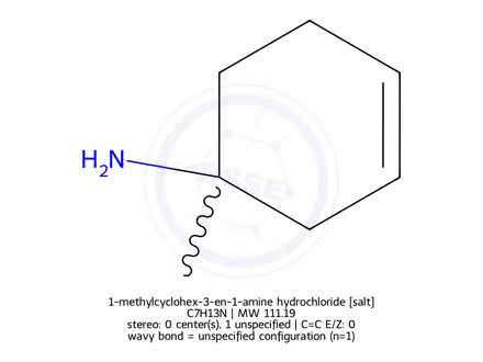 Chemical structure of 3-Cyclohexen-1-amine,1-methyl-(9CI)