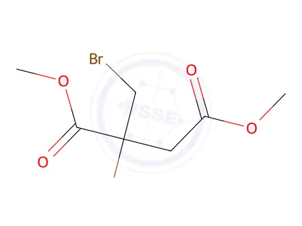 Chemical structure of Dimethyl 2-bromo-2-(bromomethyl)succinate