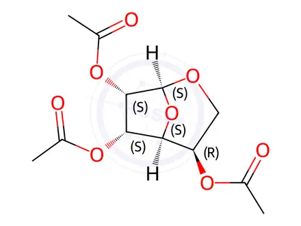 Chemical structure of 2,3,5-Tri-O-acetyl-1,6-anhydro-D-mannofuranose
