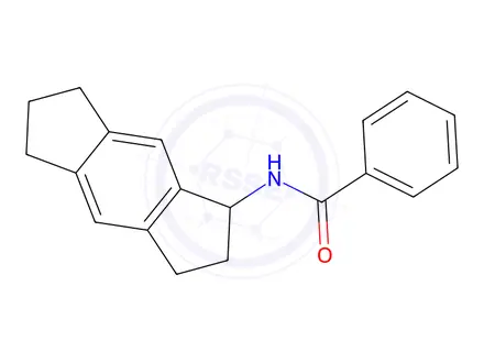 Chemical structure of N-(1,2,3,5,6,7-Hexahydro-s-indacen-1-yl)benzamide
