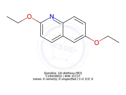 Chemical structure of Quinoline, 2,6-diethoxy-(9CI)