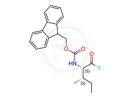 Chemical structure of Carbamic acid, N-[(1S,2S)-1-(fluorocarbonyl)-2-methylbutyl]-, 9H-fluoren-9-ylmethyl ester