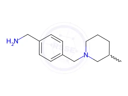 Chemical structure of (4-((3-Methylpiperidin-1-yl)methyl)phenyl)methanamine