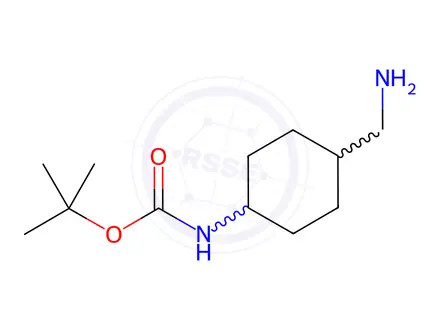 Chemical structure of tert-Butyl cis-4-aminomethylcyclohexylcarbamate