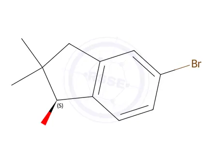 Chemical structure of (1S)​-5-​Bromo-​2,​3-​dihydro-​2,​2-​dimethyl-1H-​inden-​1-​ol