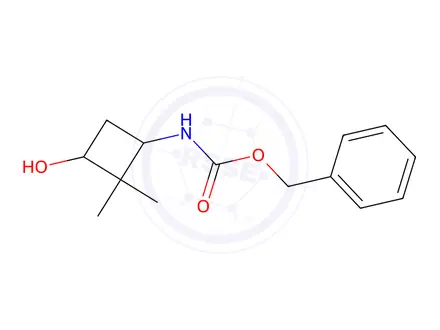 Chemical structure of Benzyl (3-hydroxy-2,2-dimethylcyclobutyl)carbamate