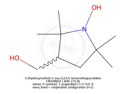 Chemical structure of 3-(Hydroxymethyl)-1-oxy-2,2,5,5-tetramethylpyrrolidine