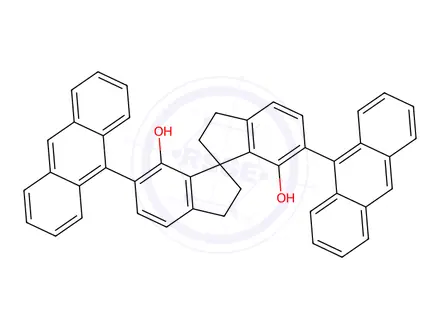 Chemical structure of (1R)-6,6'-di-9-anthracenyl-2,2',3,3'-tetrahydro-1,1'-Spirobi[1H-indene]-7,7'-diol