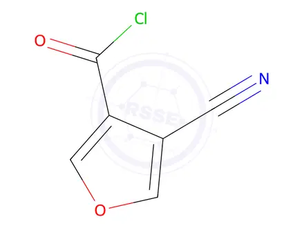 Chemical structure of 3-Furancarbonyl chloride, 4-cyano-(9CI)