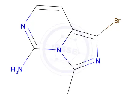 Chemical structure of 1-Bromo-3-methylimidazo[1,5-c]pyrimidin-5-amine