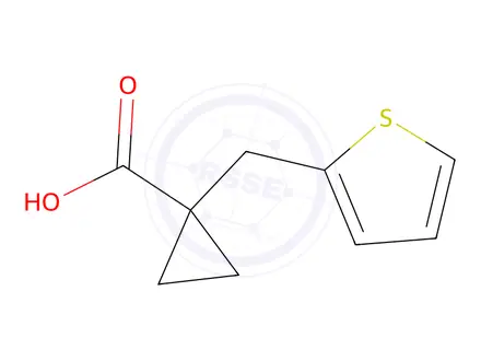 Chemical structure of 1-(Thiophen-2-ylmethyl)cyclopropane-1-carboxylic acid