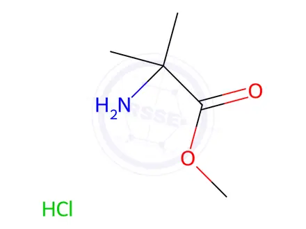 Chemical structure of methyl 2-amino-2-methylpropanoate hydrochloride