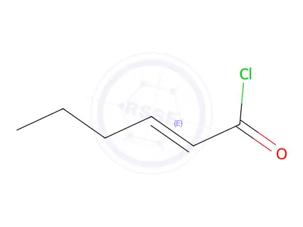 Chemical structure of (2E)-2-Hexenoyl Chloride