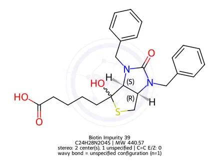 Chemical structure of Biotin Impurity 92