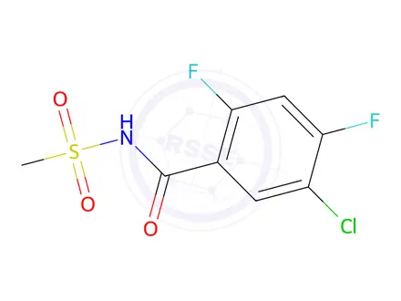 Chemical structure of 1354960-67-0 5-Chloro-2,4-difluoro-N-(methylsulfonyl)benzamide